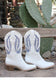 NEW! FLAME WHITE BLUE BOOTS