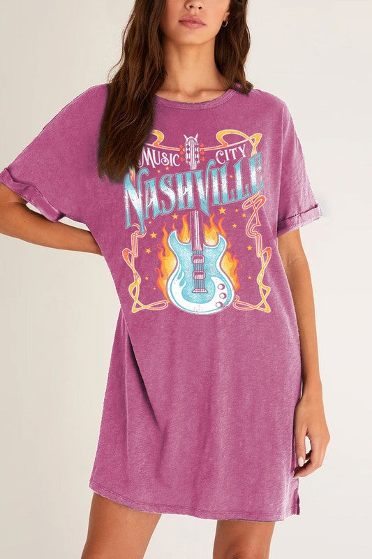 NEW! NASHVILLE MUSIC CITY GRAPHIC DRESS