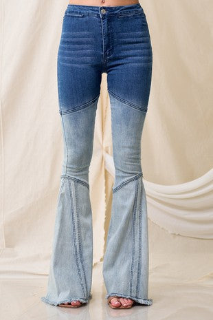 Ombré Flared light Denim