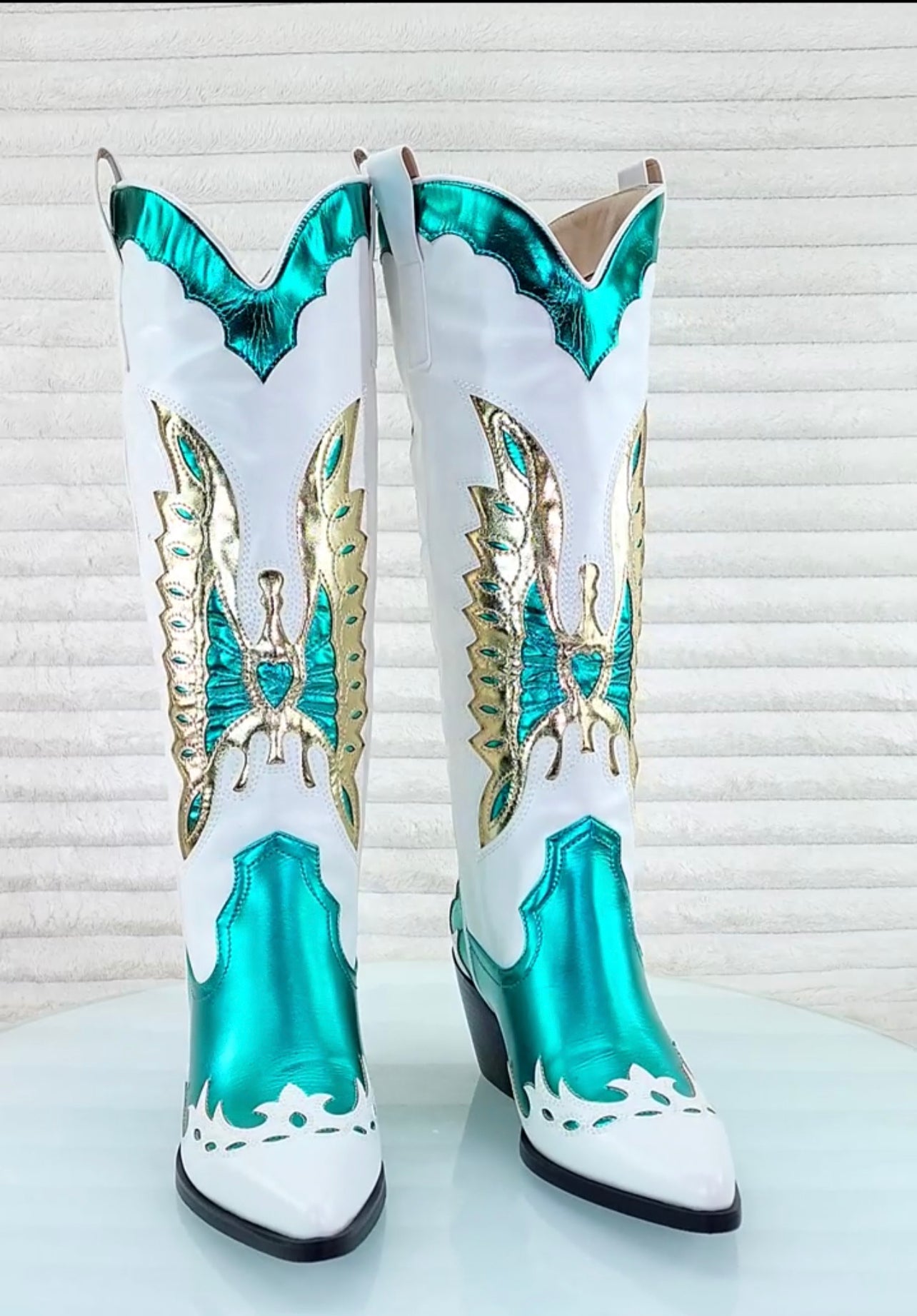 NEW! Apolline Green Metallic Western Boots !!! *BEST SELLER*