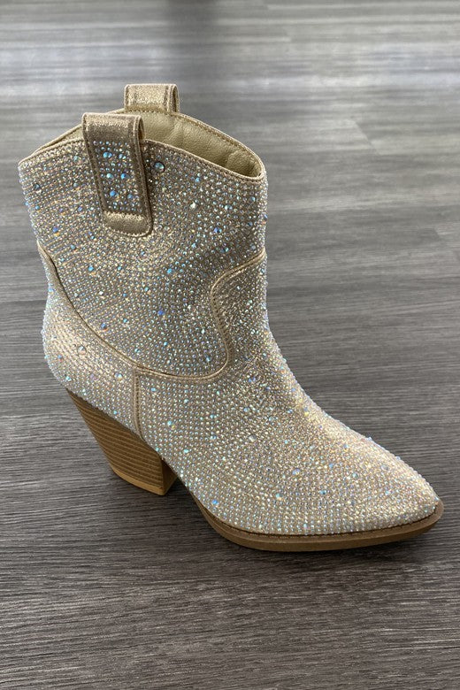 NEW! Champagne sequin boots