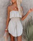 SMOCKED STRAPLESS ROMPER